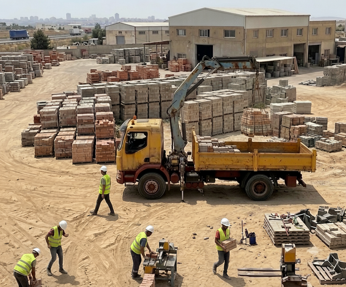 Gestion et logistique de matériaux de construction sur chantier BTP